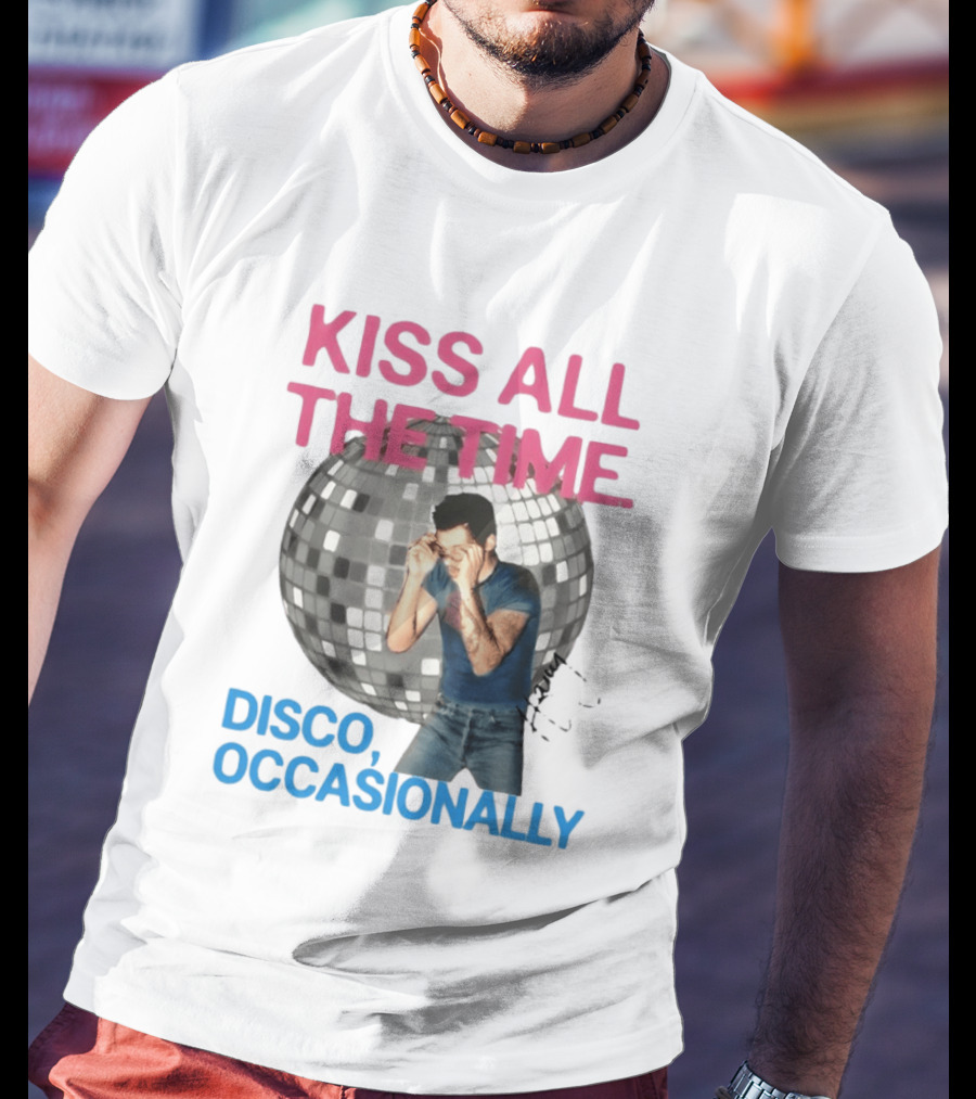 Kiss All The Time Disco Occasionally Retro Style Music Dance T-Shirt