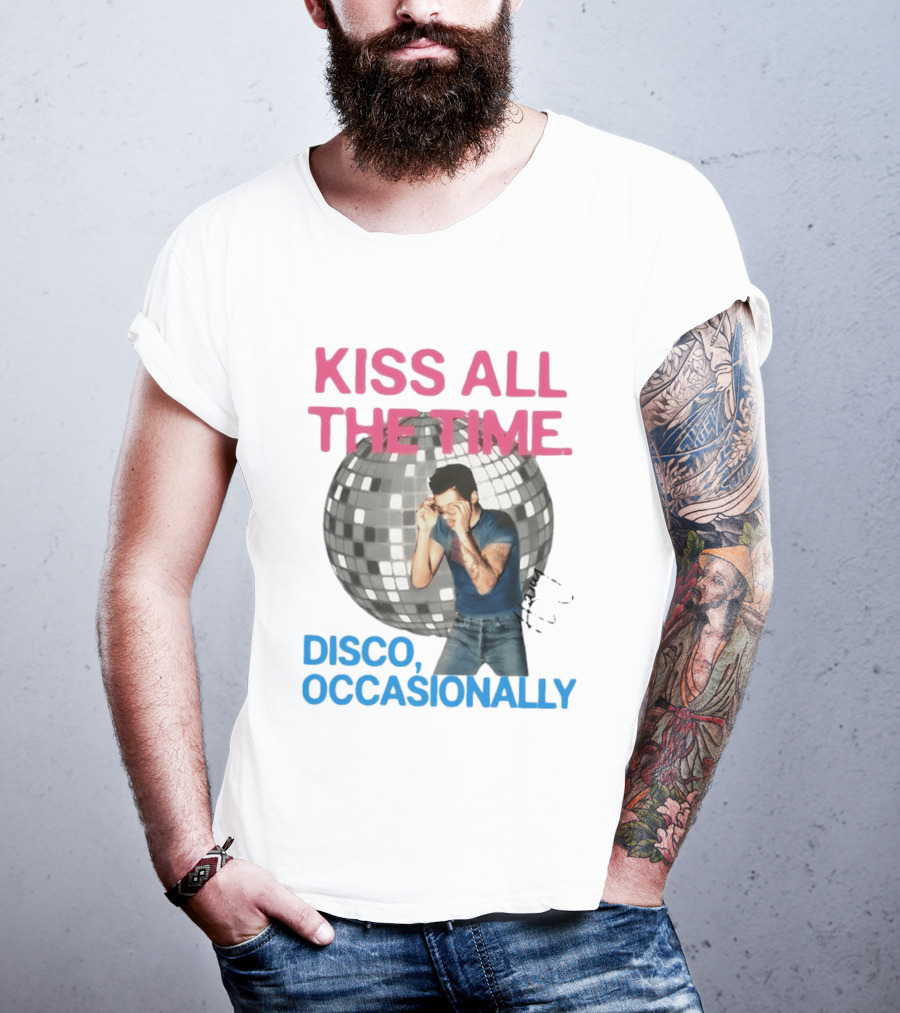 Kiss All The Time Disco Occasionally Retro Style Music Dance T-Shirt