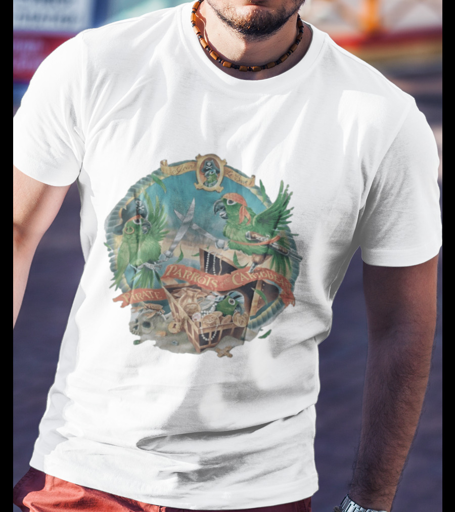 Parrots Of The Caribbean Pirate Adventure Join The Crew T-Shirt