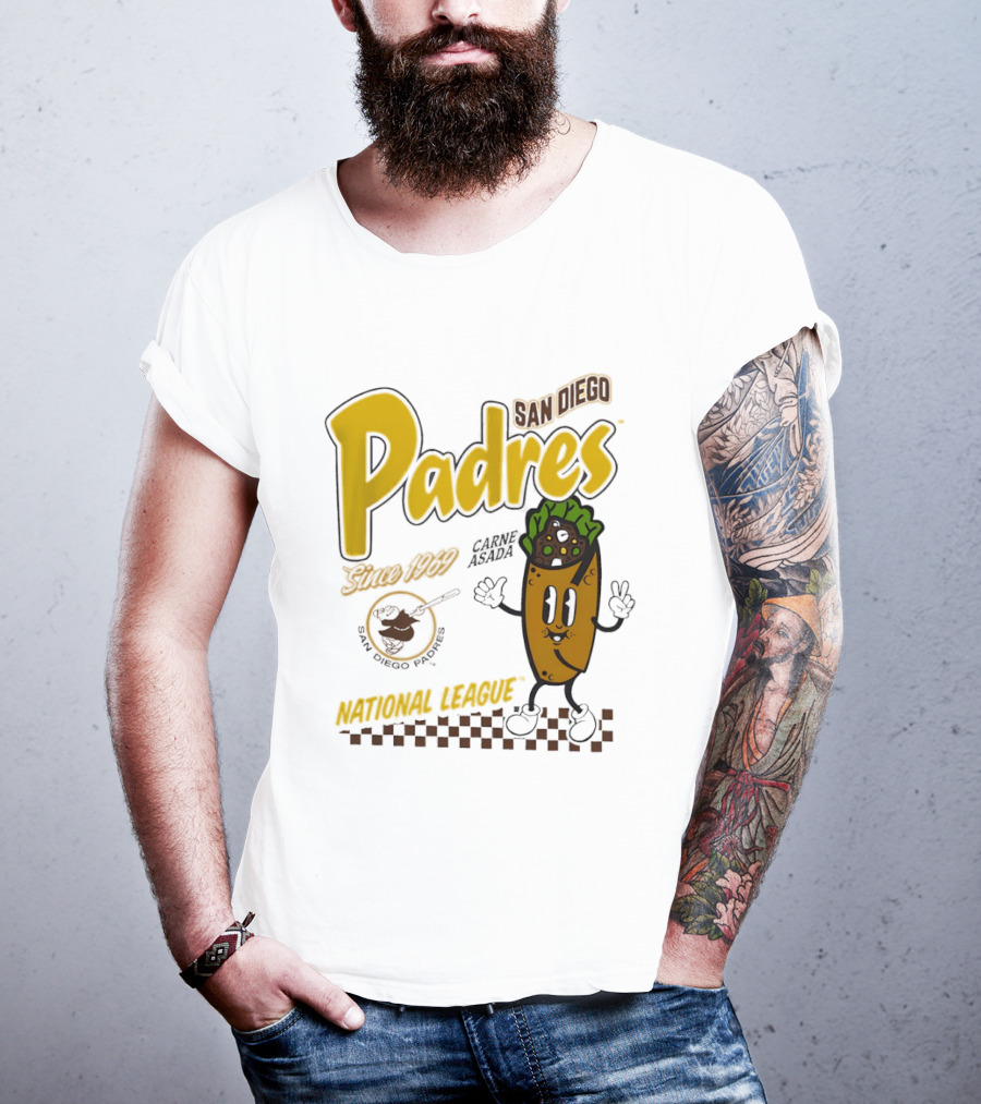 San Diego Padres Carne Asada National League Since 1969 Retro Baseball T-Shirt