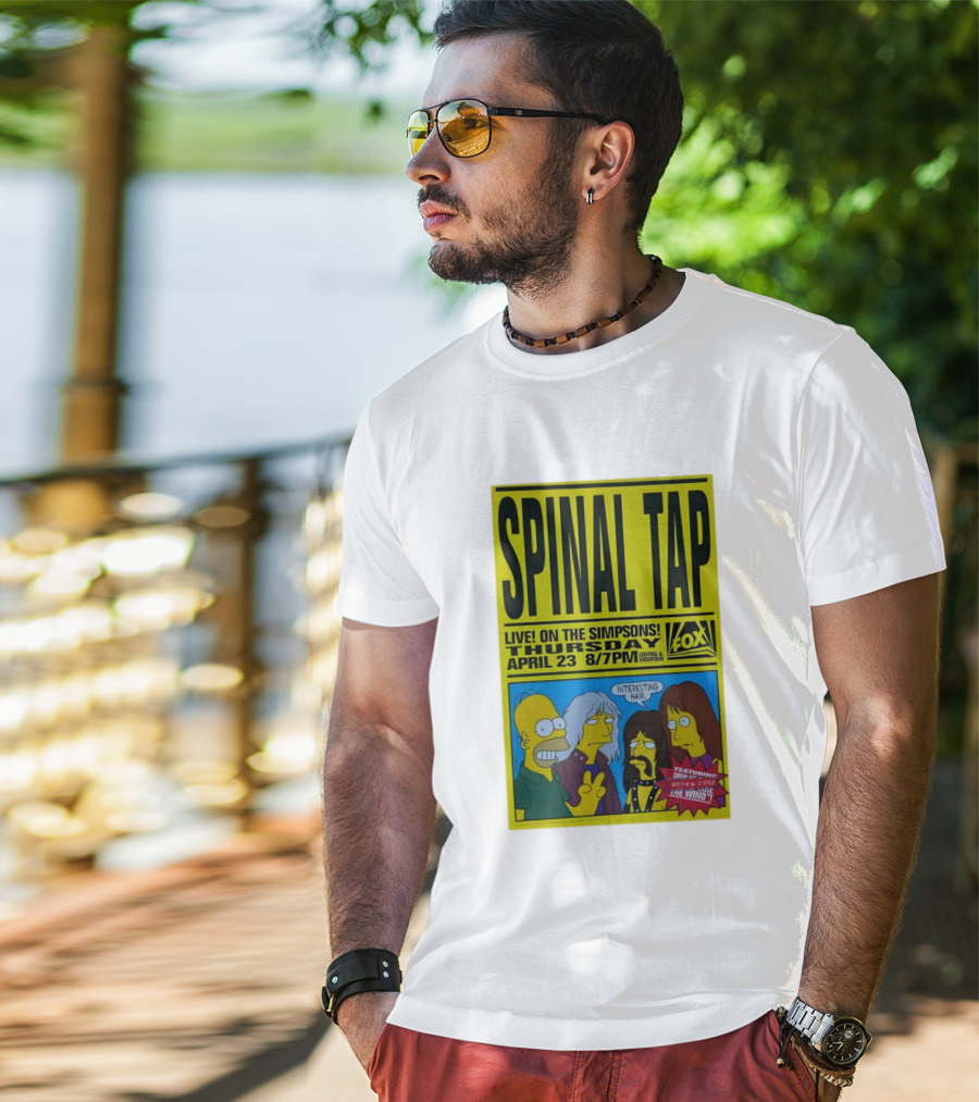 Spinal Tap Live On The Simpsons Thursday April 23 Fox 8 7pm With Interesting Hair T-Shirt