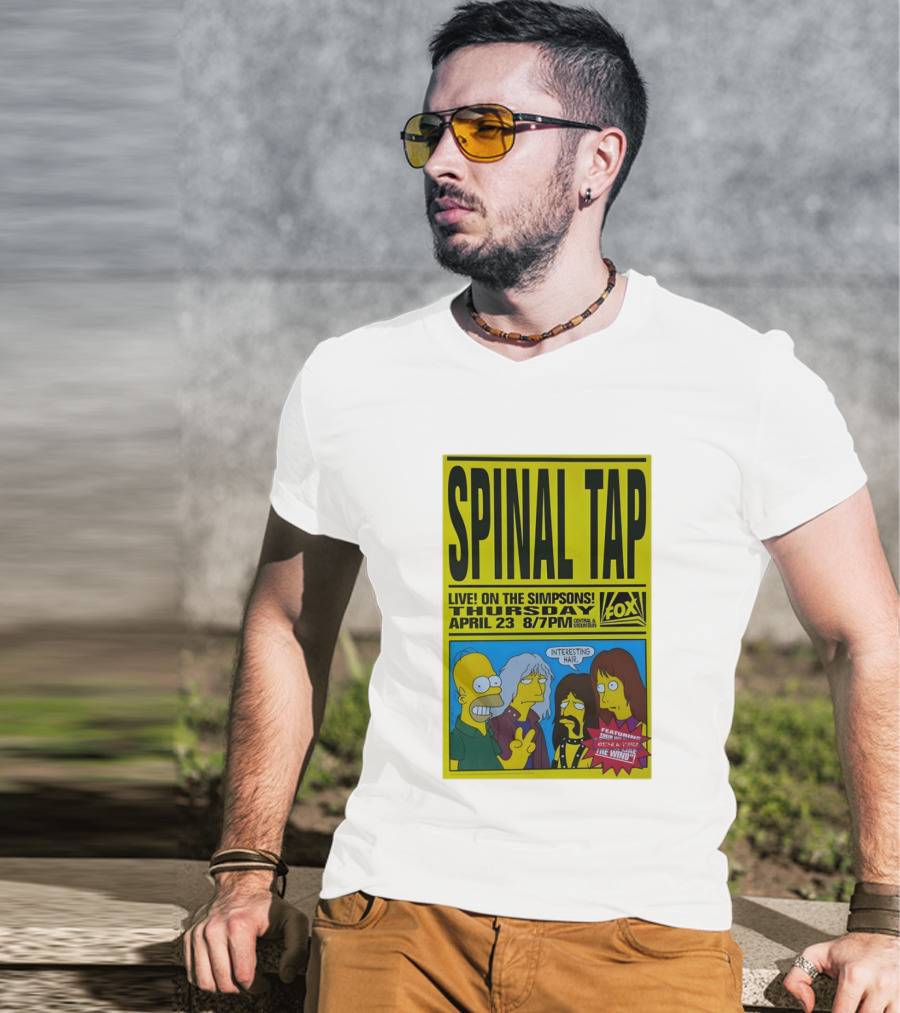 Spinal Tap Live On The Simpsons Thursday April 23 Fox 8 7pm With Interesting Hair T-Shirt