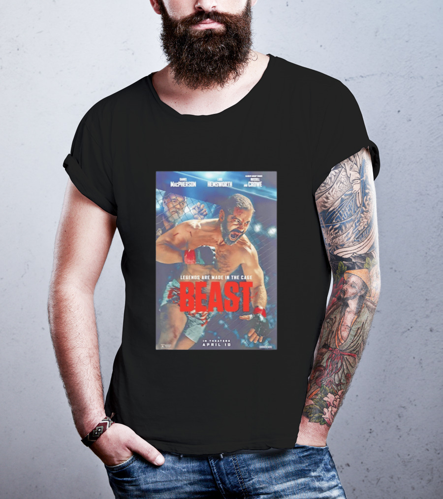 Daniel MacPherson Luke Hemsworth Russell Crowe MMA Beast Movie Legends In The Cage April 10 2026 T-Shirt
