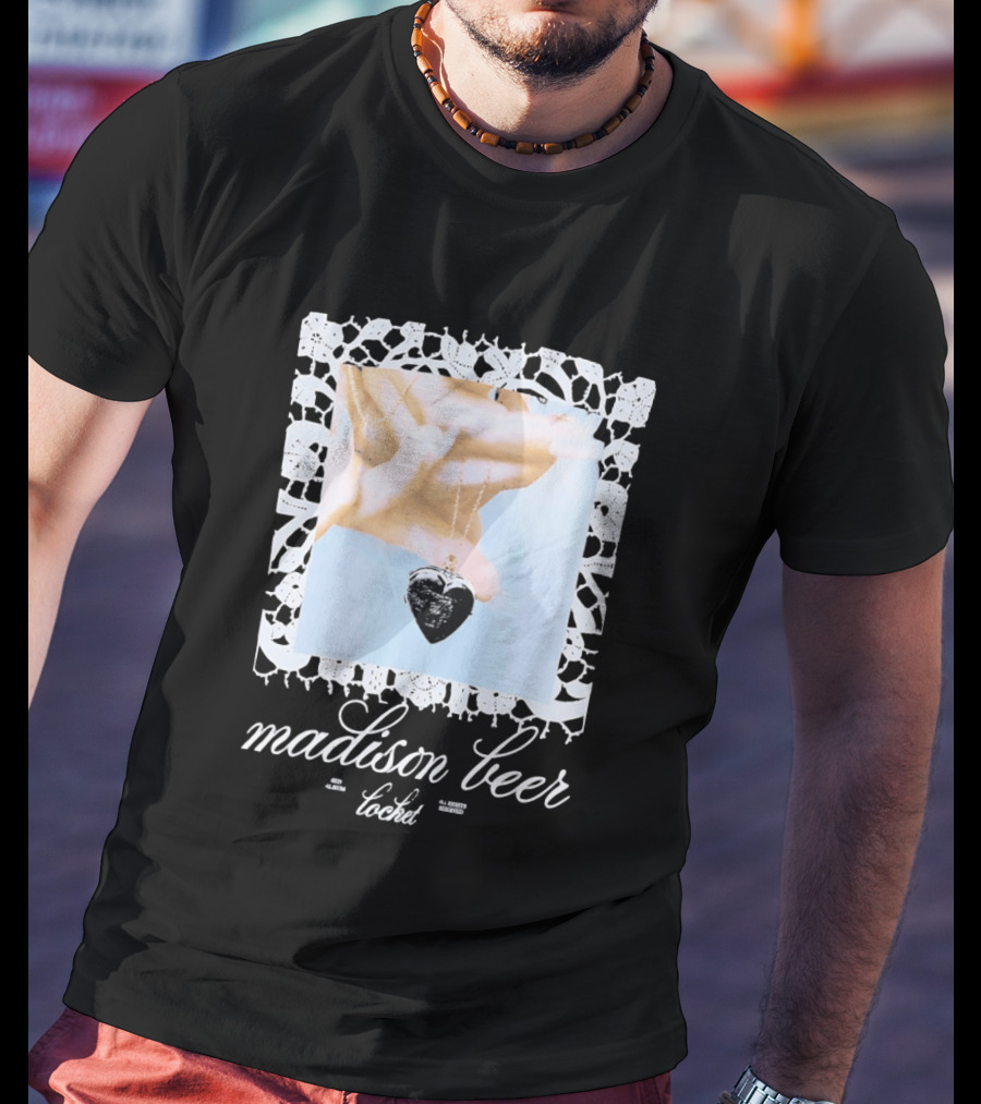 Madison Beer Locket Album 2025 Heart Pendant Motif T-Shirt