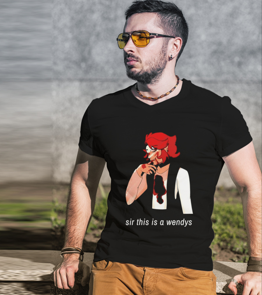 Sir This Is A Wendys Red Haired Character With White T-Shirt
