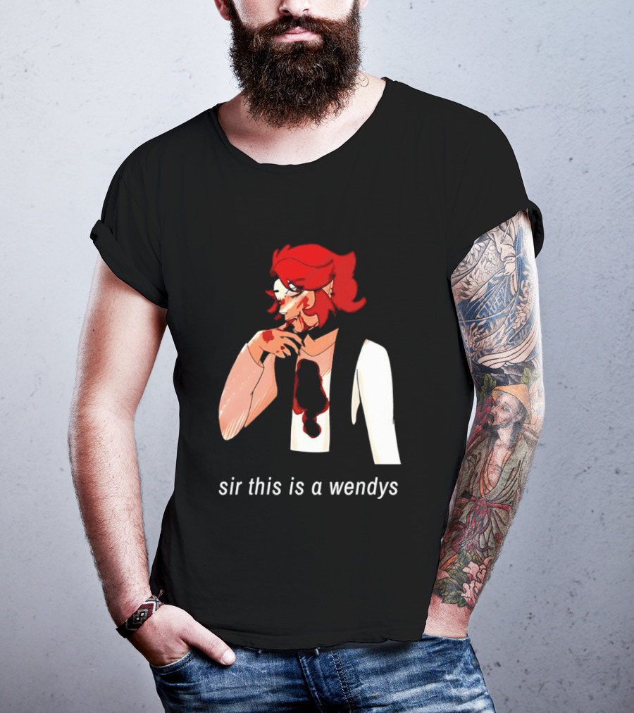 Sir This Is A Wendys Red Haired Character With White T-Shirt