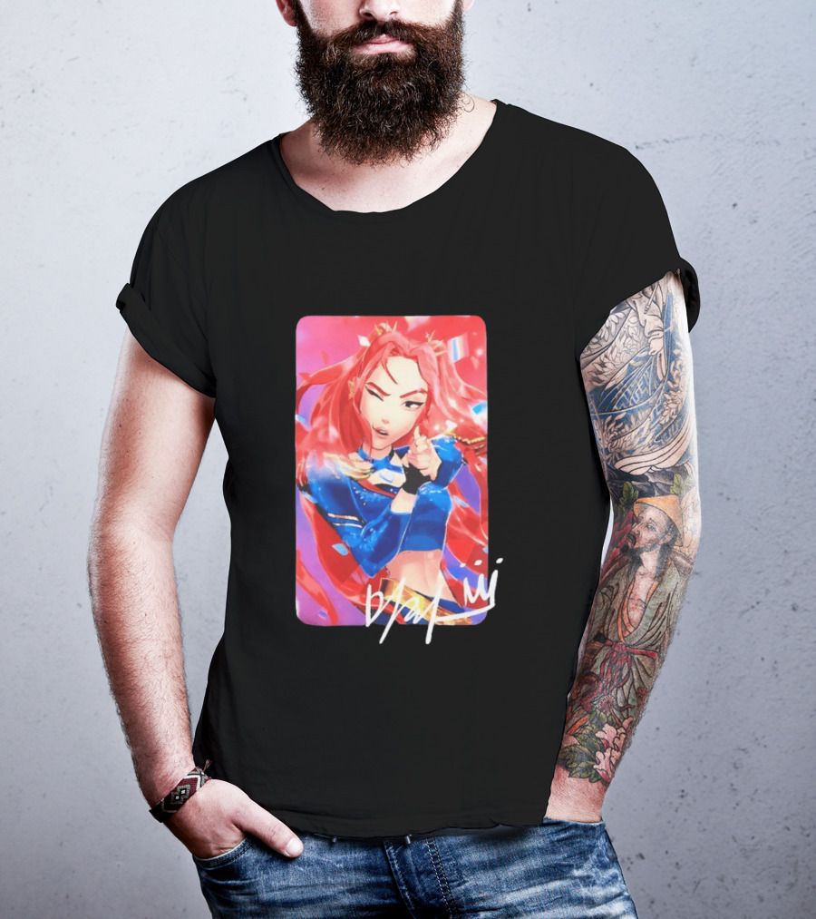 Mira KPop Demon Hunters HUNTR X Dance Performance Red Blue Outfit T-Shirt