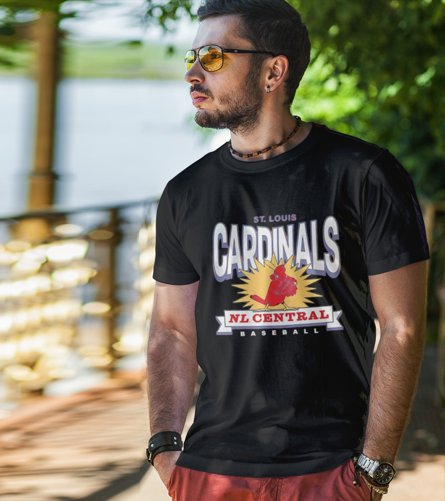 St Louis Cardinals NL Central Baseball Red Twelve Six Franklin T-Shirt