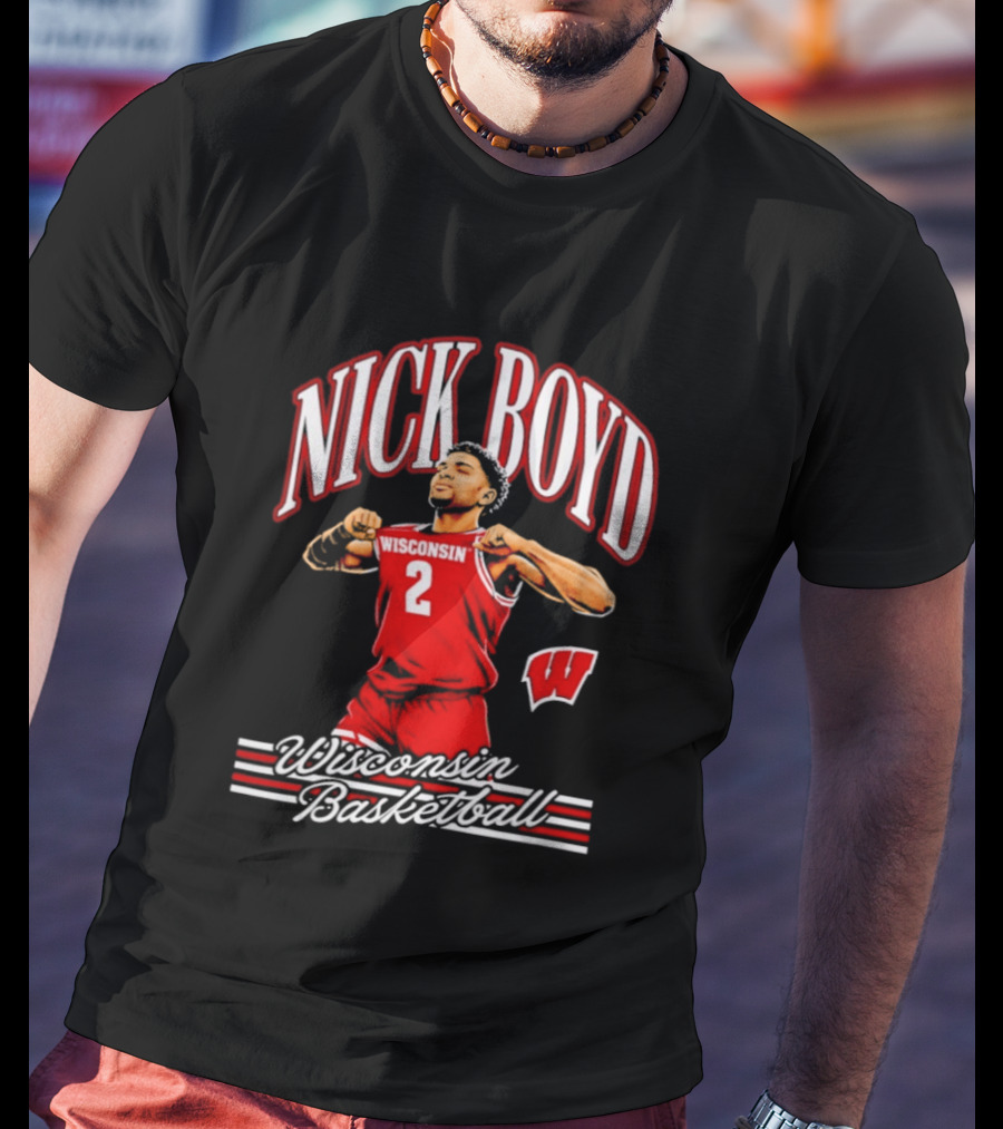 Nick Boyd Wisconsin Basketball Badgers Number 2 T-Shirt