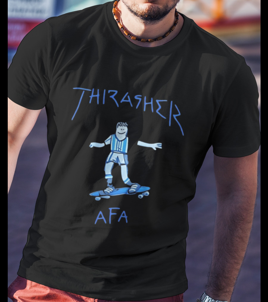Thrasher Gonz AFA Skateboarder Cartoon T-Shirt