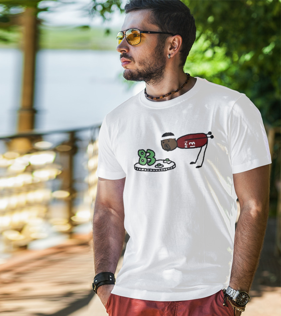 Bam Adebayo Miami Heat Player Art With Number 83 T-Shirt