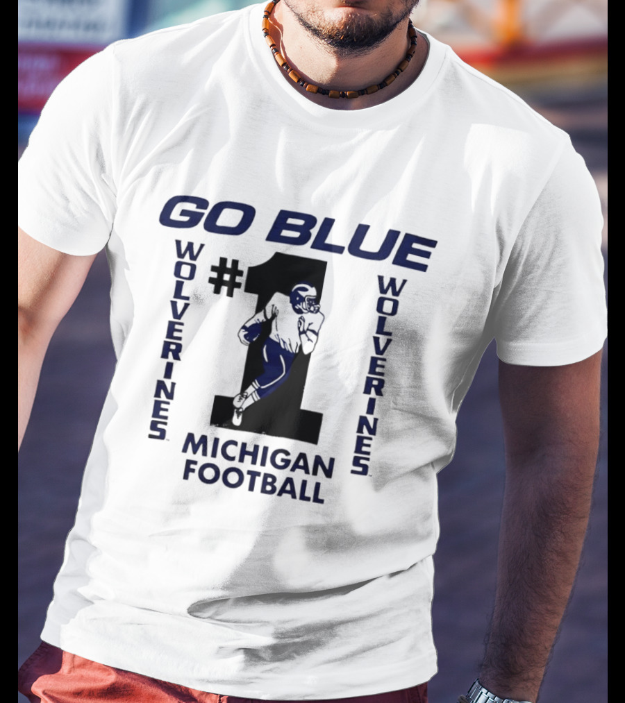 Michigan Wolverines #1 Football Go Blue T-Shirt