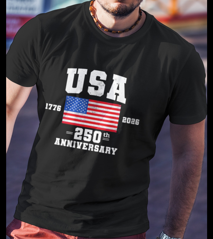 USA 1776 2026 American Flag Patriotic 250th Anniversary Celebration T-Shirt