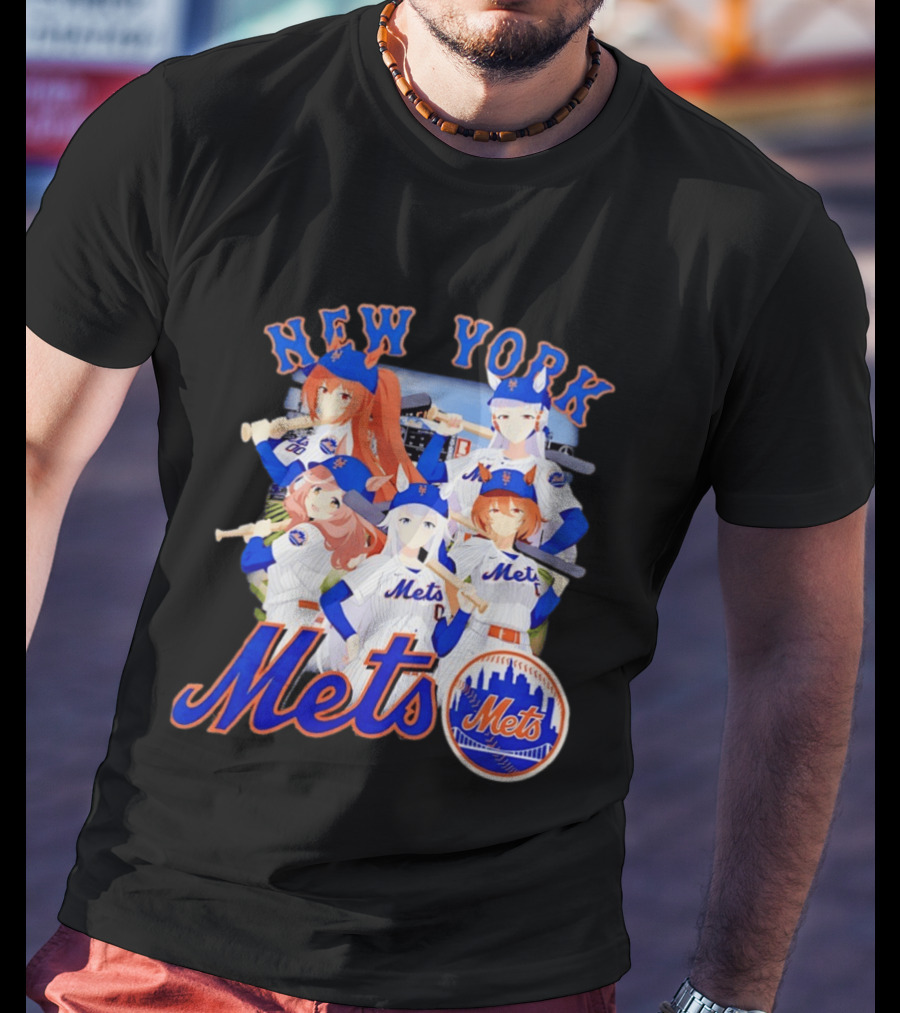 New York Mets Anime Characters Baseball Team T-Shirt