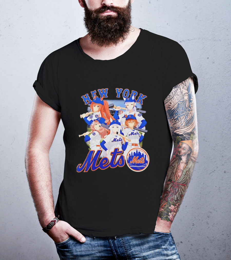 New York Mets Anime Characters Baseball Team T-Shirt
