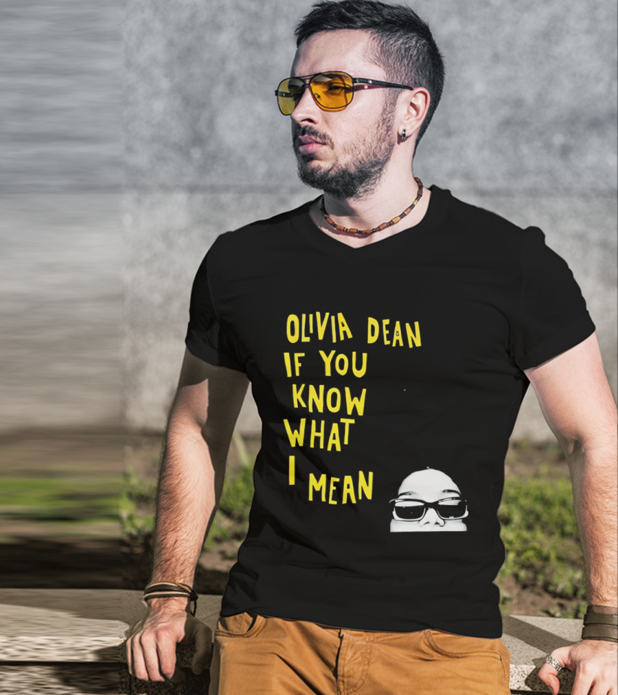 Olivia Dean If You Know What I Mean Glasses Sketch T-Shirt