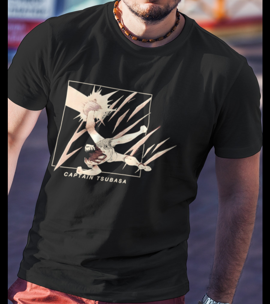 Captain Tsubasa Dynamic Soccer Action Scene T-Shirt