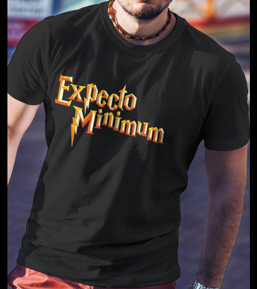 Expecto Minimum Magic Inspired Wizard Humor T-Shirt