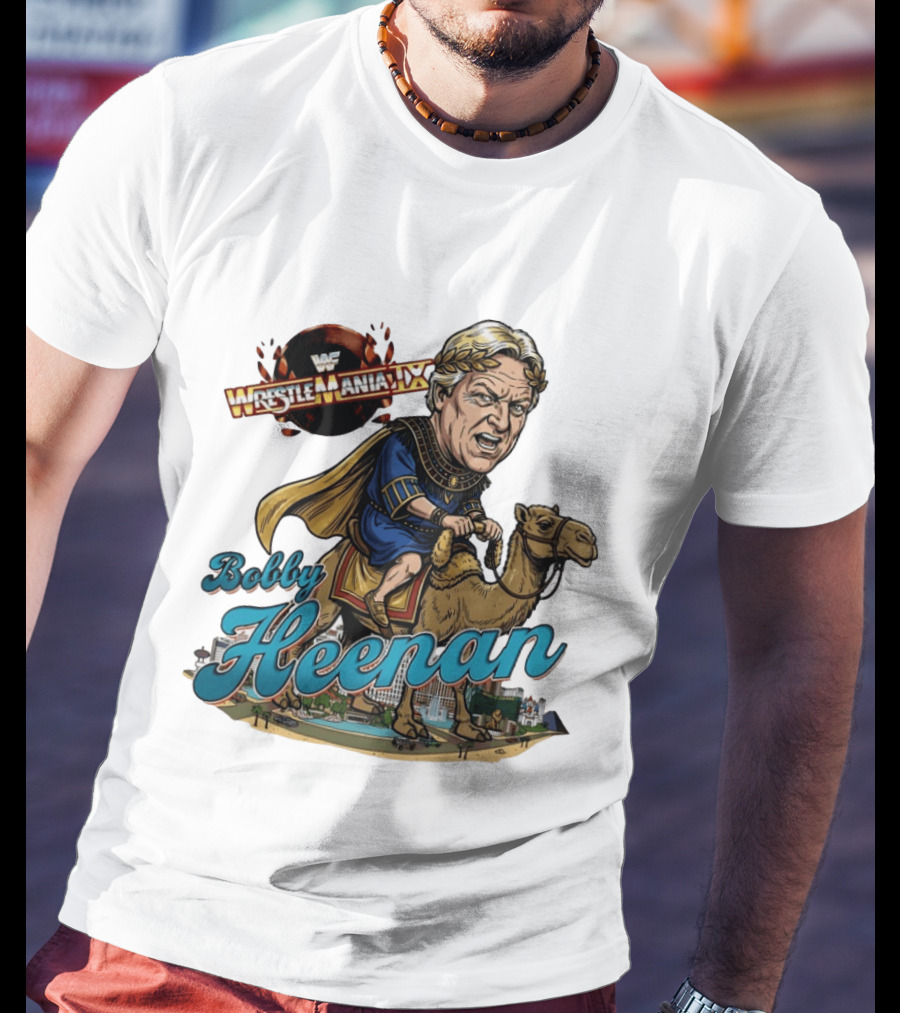 Bobby Heenan WrestleMania IX WWE Cartoon Character On Camel T-Shirt