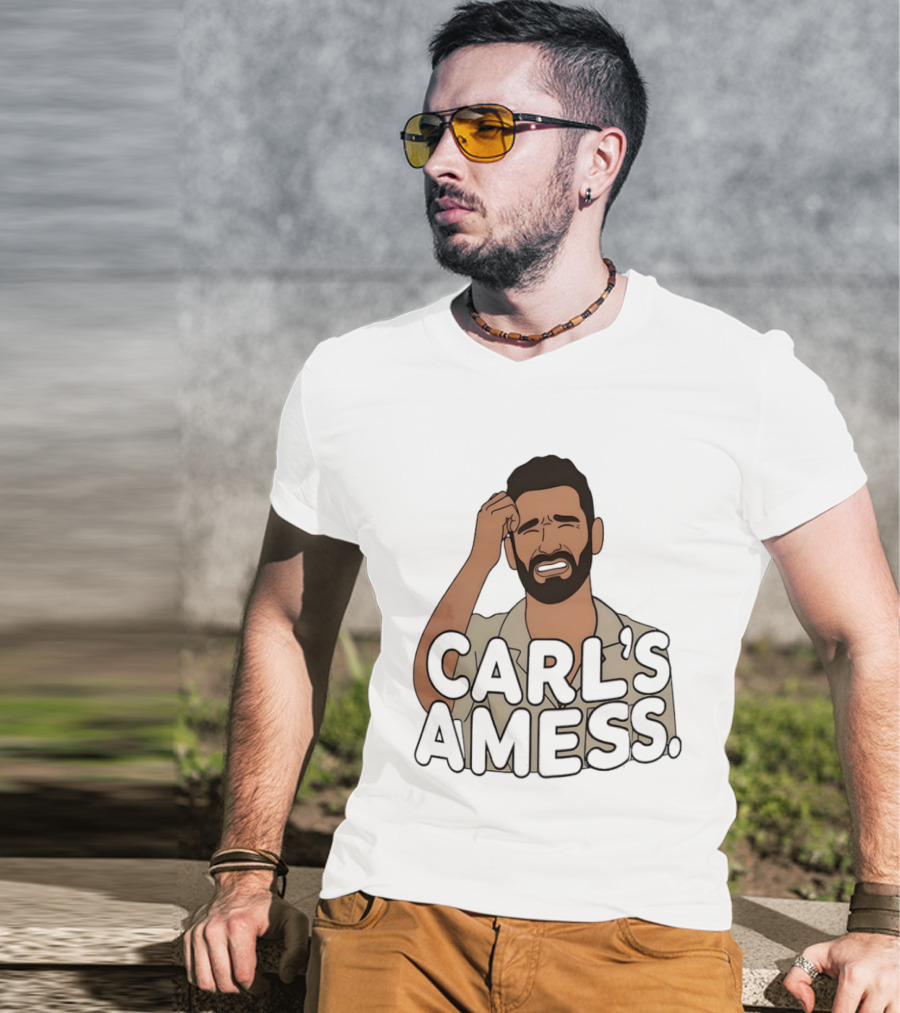 Carl's A Mess Carl Radke Summer House Humor Face T-Shirt