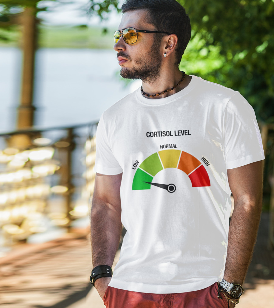 Cortisol Level Low Stress Indicator Gauge T-Shirt