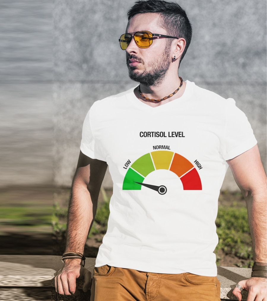 Cortisol Level Low Stress Indicator Gauge T-Shirt