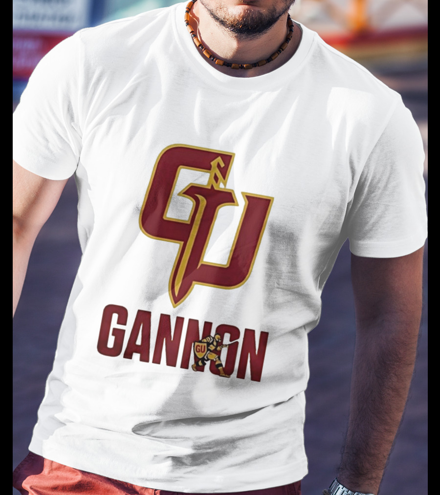 Gannon Golden Knights GU Basketball Logo With Knight T-Shirt