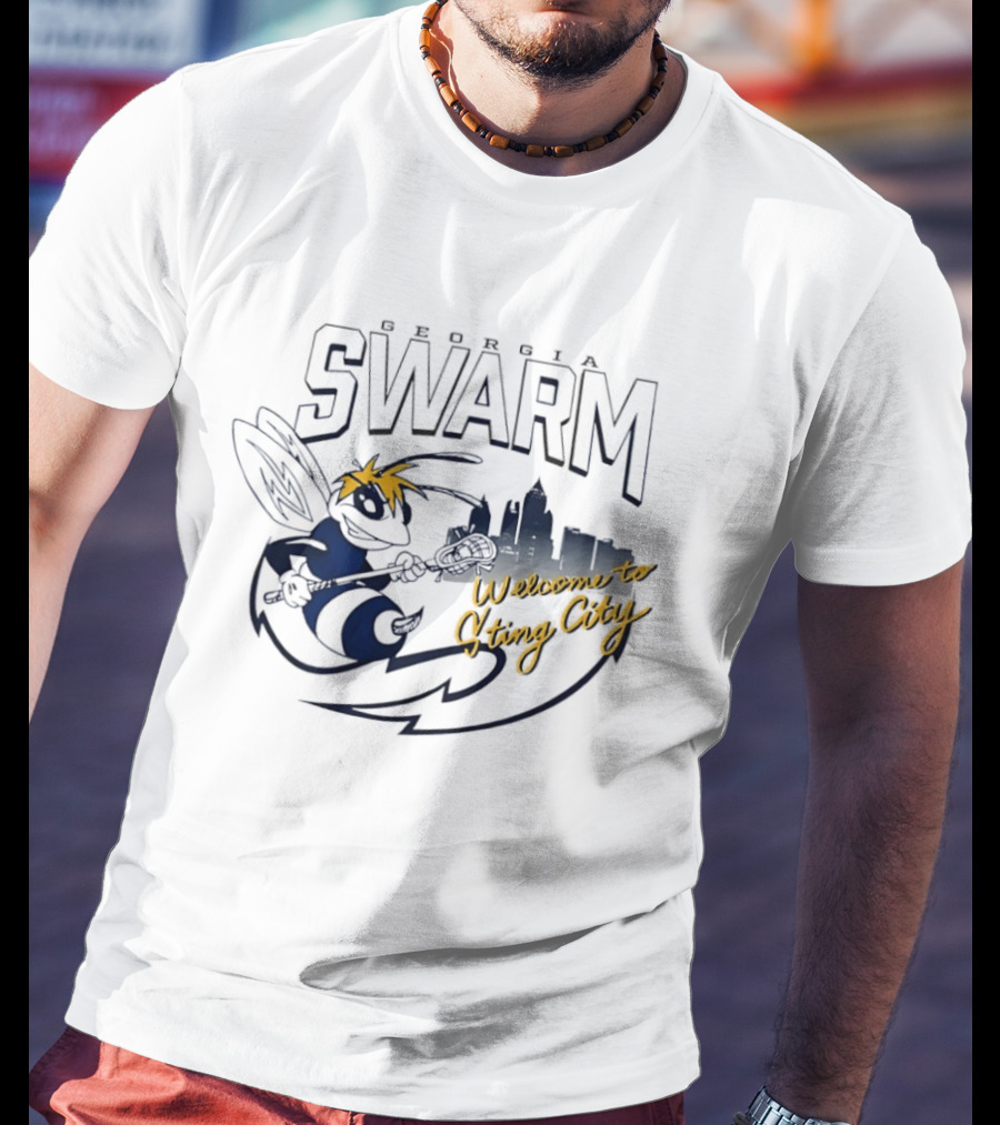 Georgia Swarm Welcome To Sting City Skyline T-Shirt
