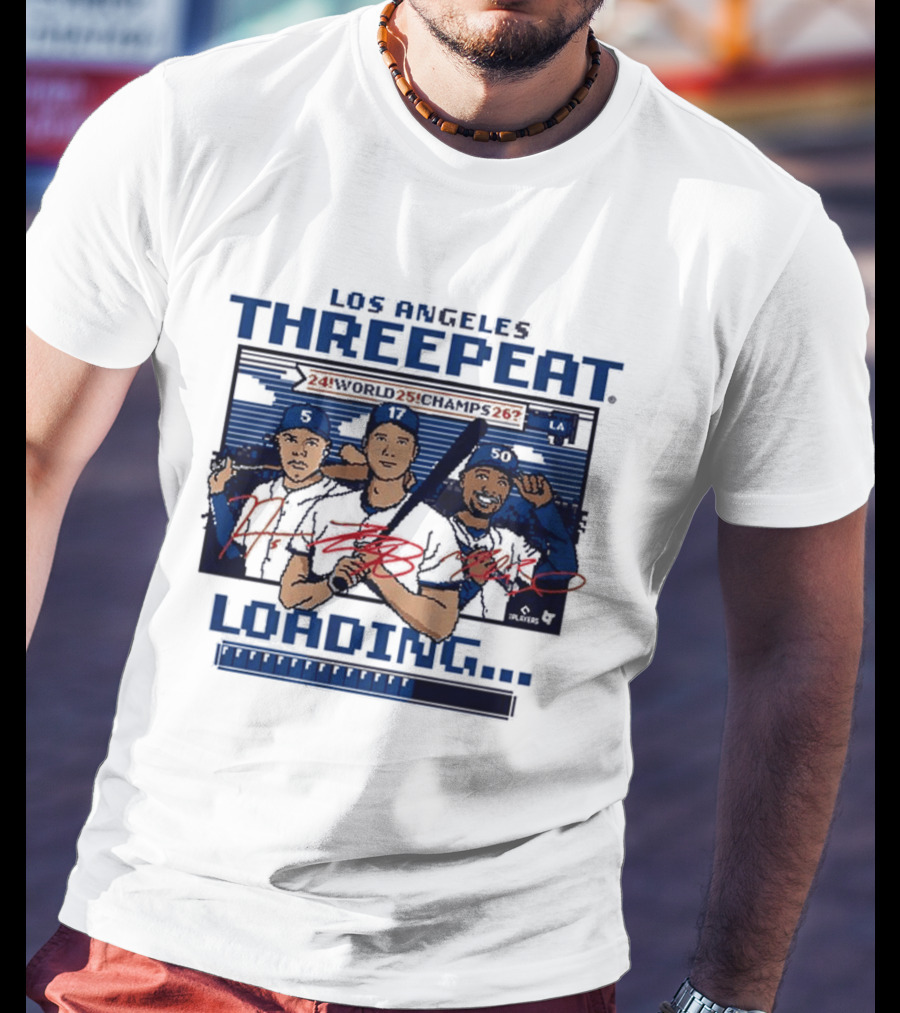 Los Angeles Threepeat World Champs Home Runs Loading T-Shirt