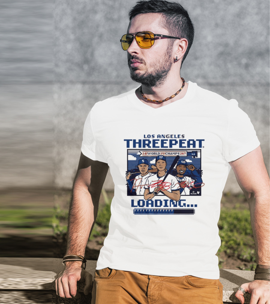 Los Angeles Threepeat World Champs Home Runs Loading T-Shirt