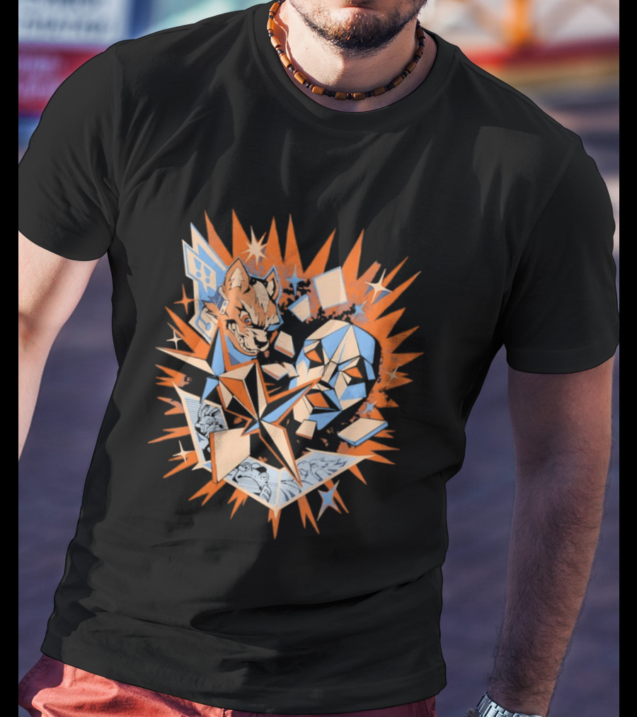 Fox McCloud And Andross Space Beast Battle Burst T-Shirt
