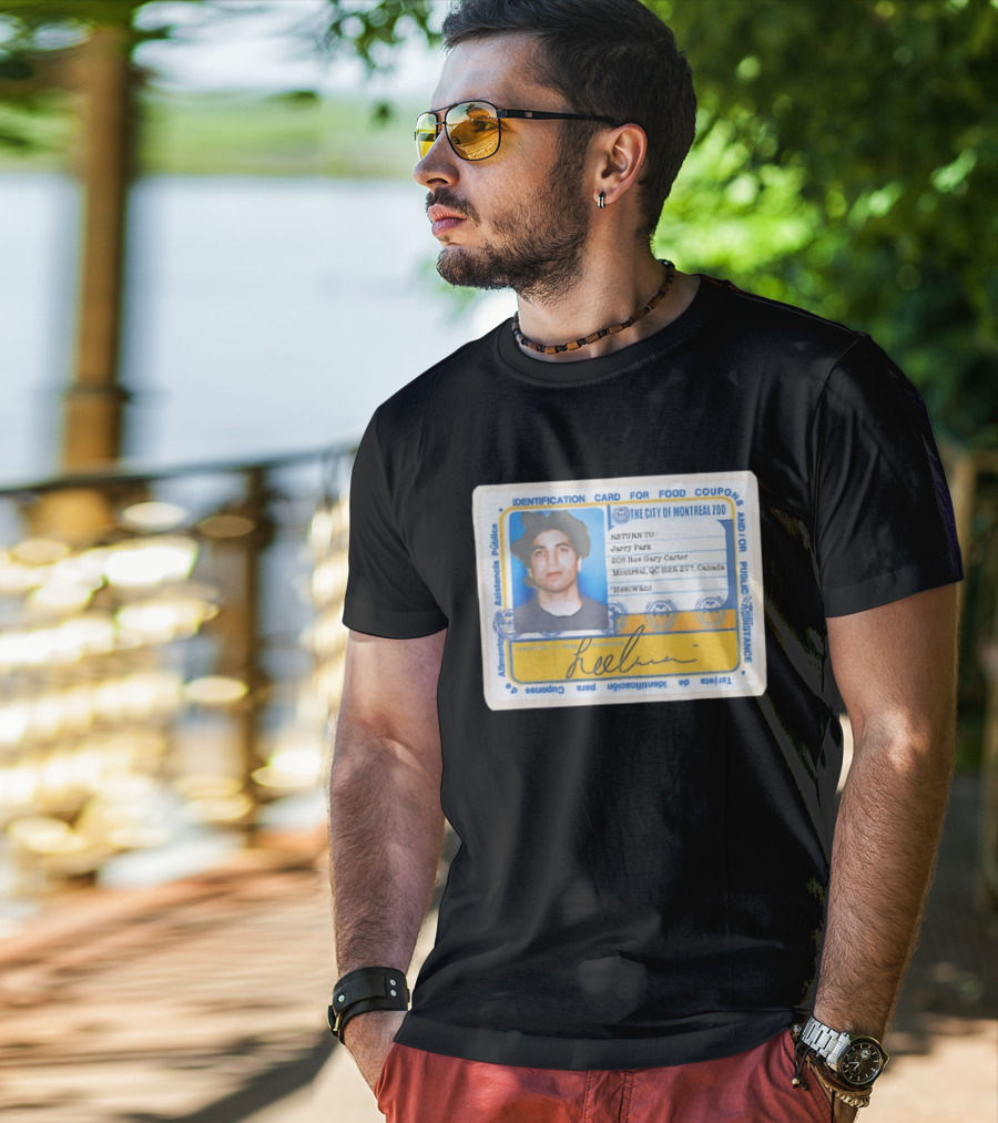 Jarry Park Identification Card The City Of Montreal Zoo Gary Carter Address T-Shirt