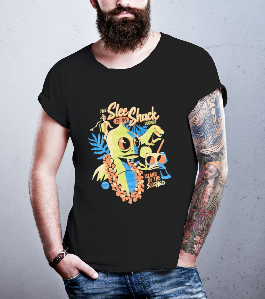 Slee Shack Rum Lounge Island Of The Sloshed Jeff Granito T-Shirt