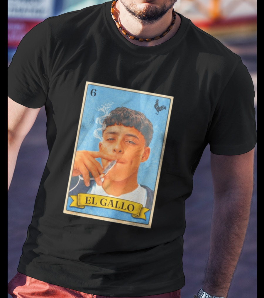 El Gallo Smoking Card 6 Rooster T-Shirt
