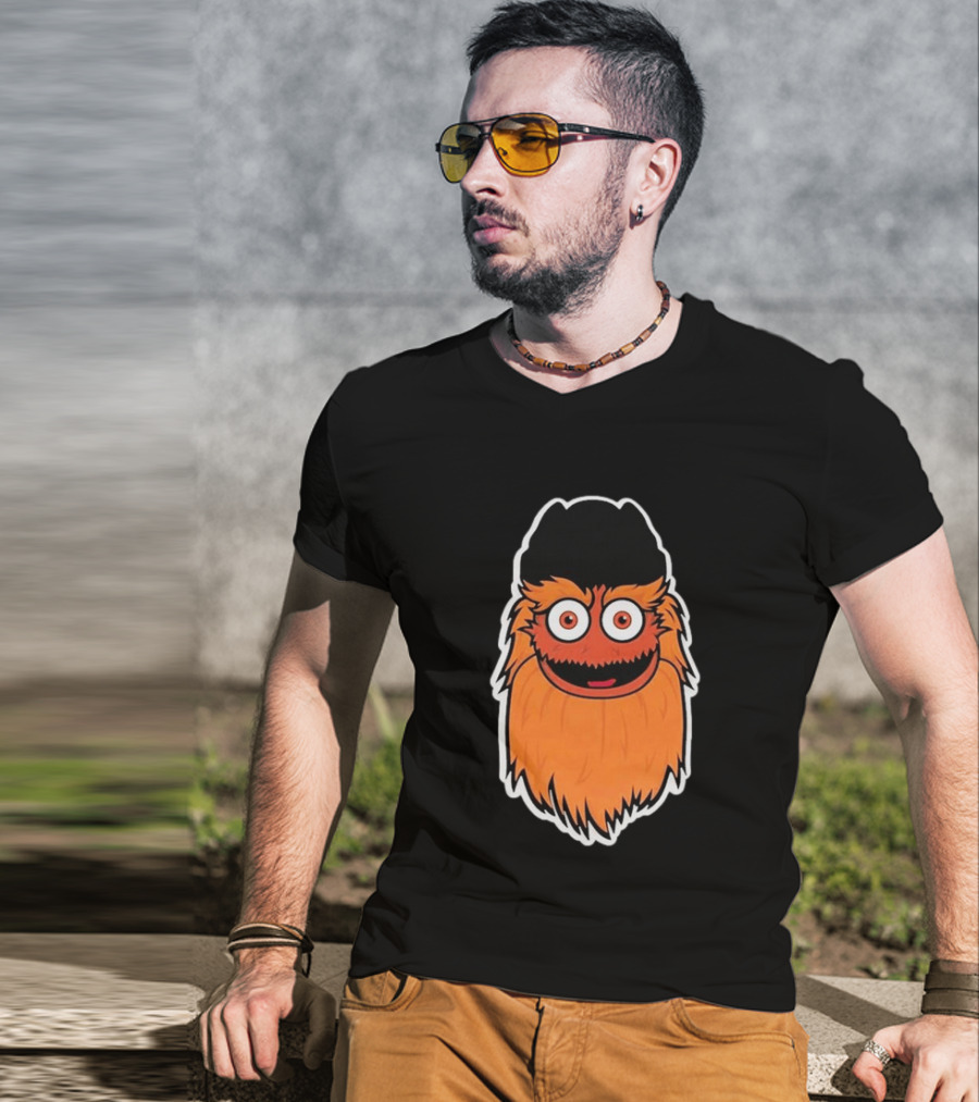 Joe Giglio Wearing Philadelphia Flyers Gritty T-Shirt