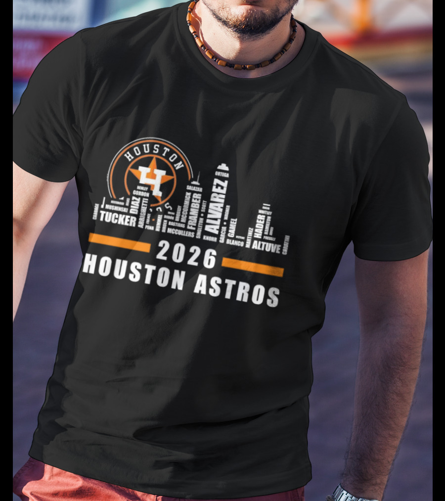 Houston Astros Skyline 2026 Houston Tucker Alvarez T-Shirt