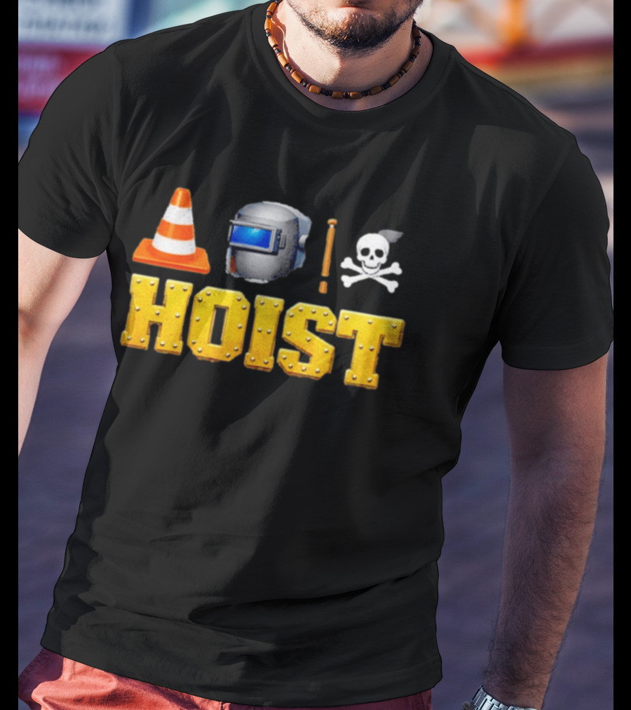 Pittsburgh Hoist The Traffic Cone Welding Helmet Skull Crossbones T-Shirt
