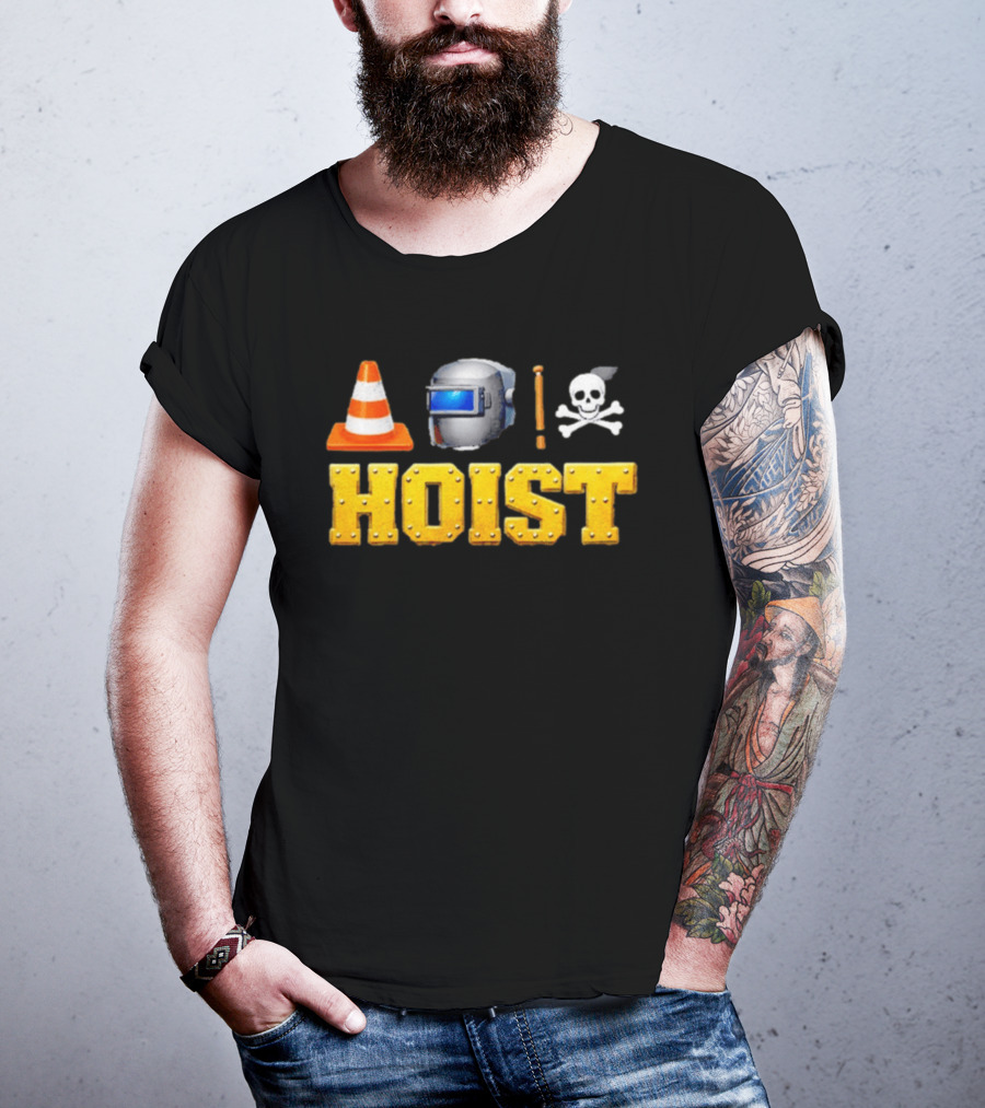 Pittsburgh Hoist The Traffic Cone Welding Helmet Skull Crossbones T-Shirt