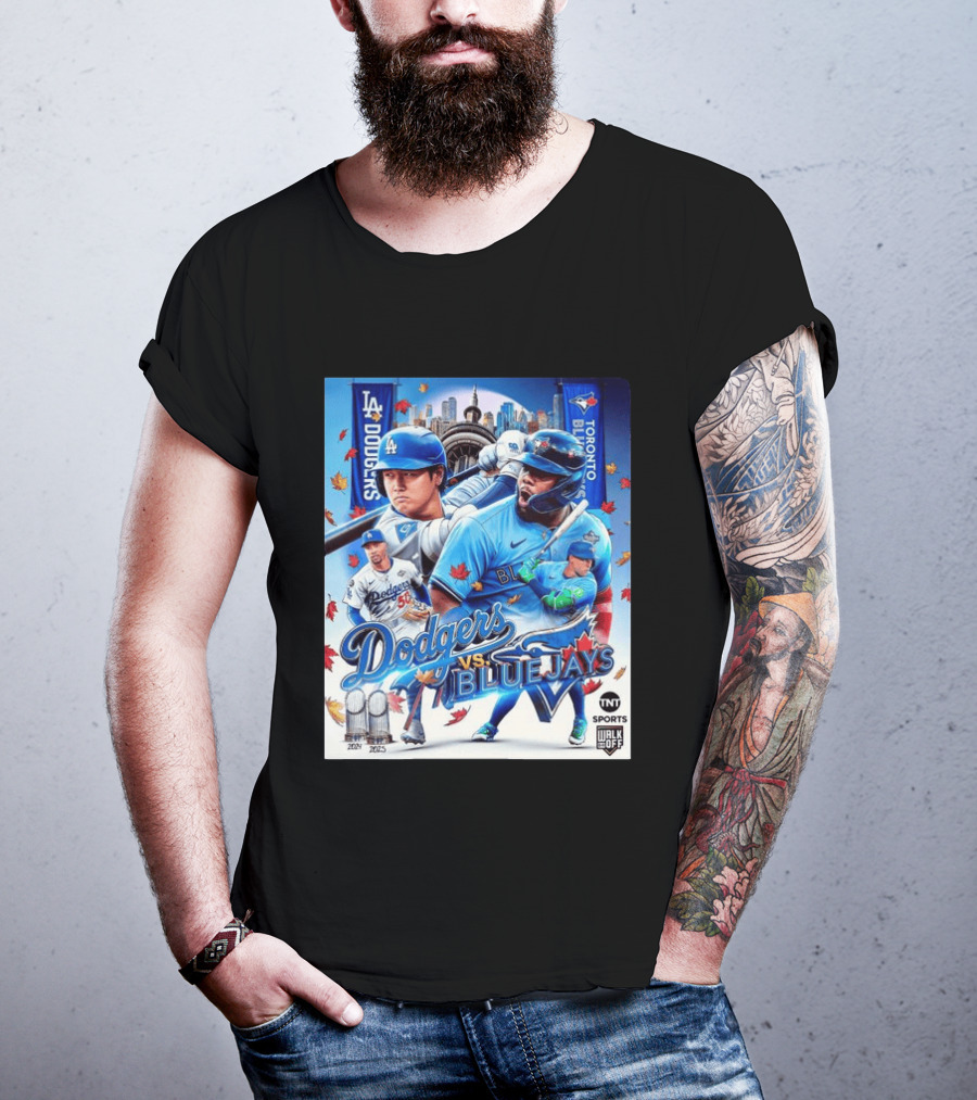 Los Angeles Dodgers Vs Toronto Blue Jays 2023 MLB TNT Sports U Walk Off Cityscape Baseball Event T-Shirt