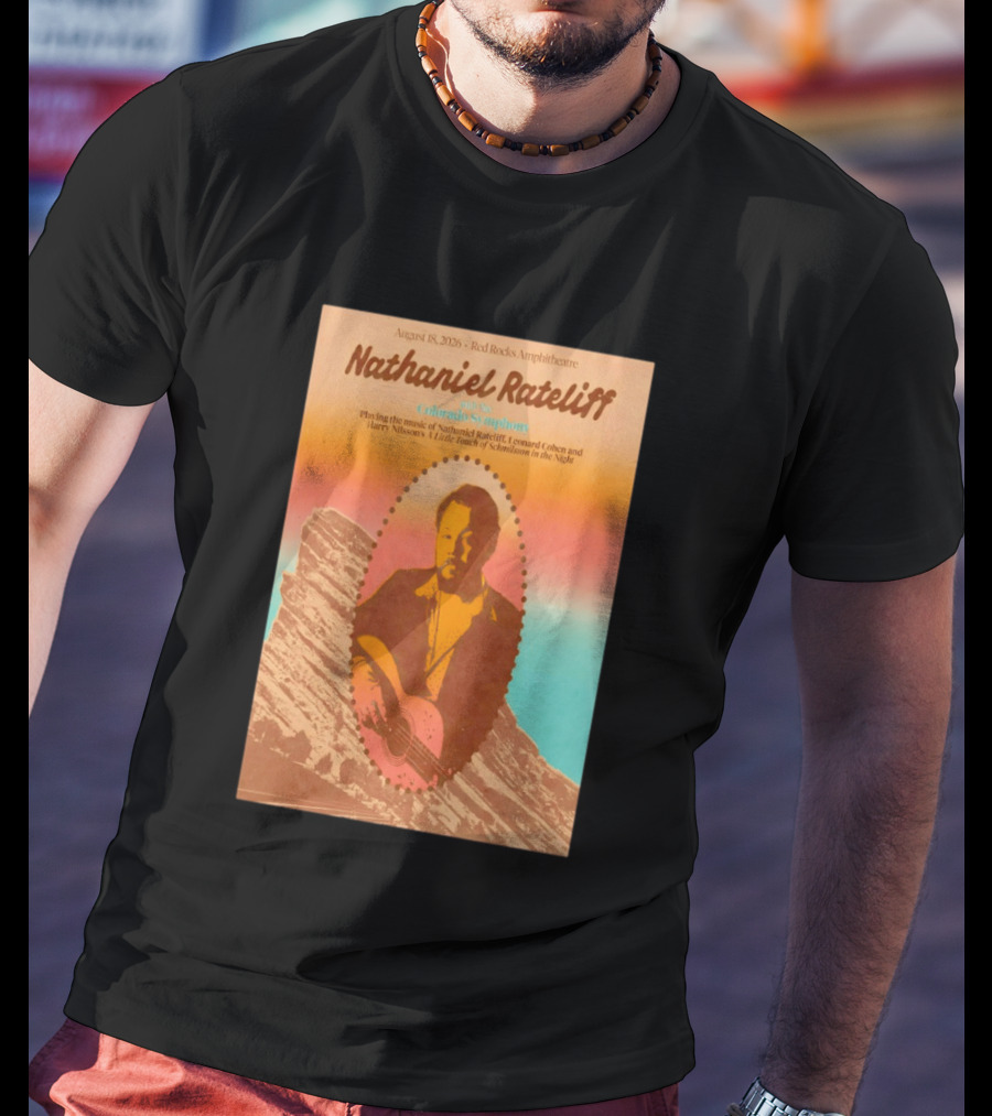 Nathaniel Rateliff Concert Red Rocks 2026 With Colorado Symphony T-Shirt
