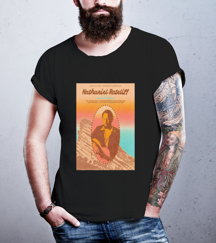 Nathaniel Rateliff Concert Red Rocks 2026 With Colorado Symphony T-Shirt
