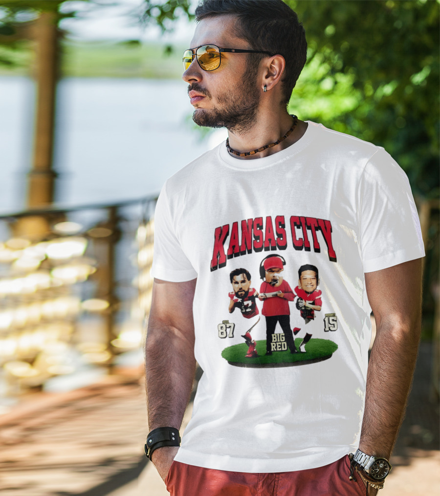 Kansas City Chiefs Big Red Andy Reid Travis Kelce Patrick Mahomes 87 15 Football T-Shirt