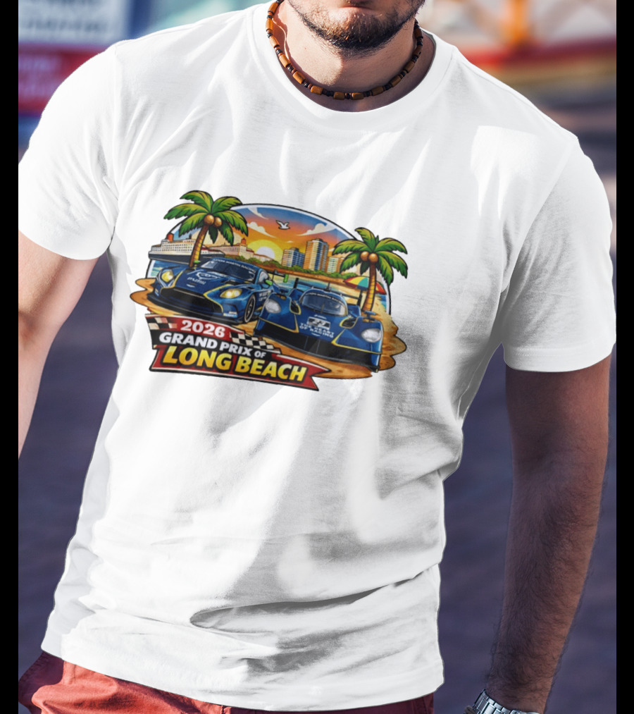 2026 Aston Martin Racing Valkyrie Grand Prix Of Long Beach Sunset Scene T-Shirt