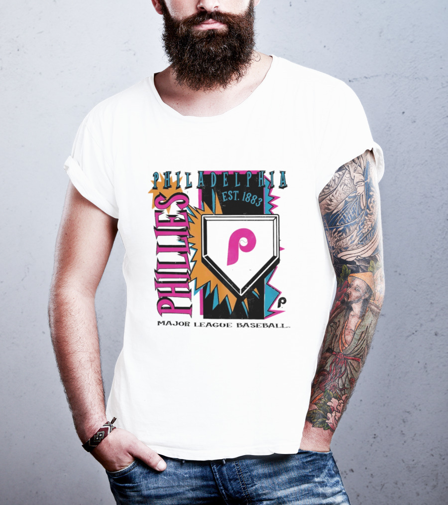 Philadelphia Phillies Major League Baseball Cooperstown Neon Field Est 1883 T-Shirt