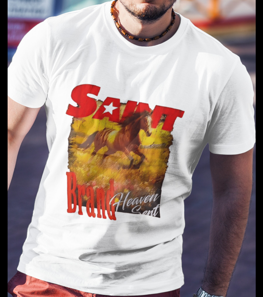 Saint Brand Heaven Sent Galloping Horse Wild West T-Shirt