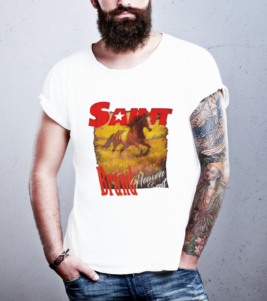 Saint Brand Heaven Sent Galloping Horse Wild West T-Shirt
