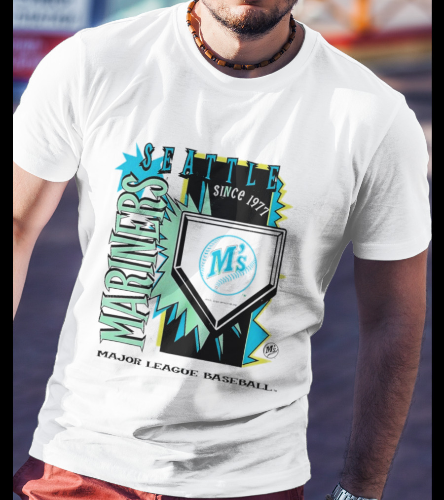 Seattle Mariners Cooperstown Neon Field Major League Baseball Since 1977 T-Shirt