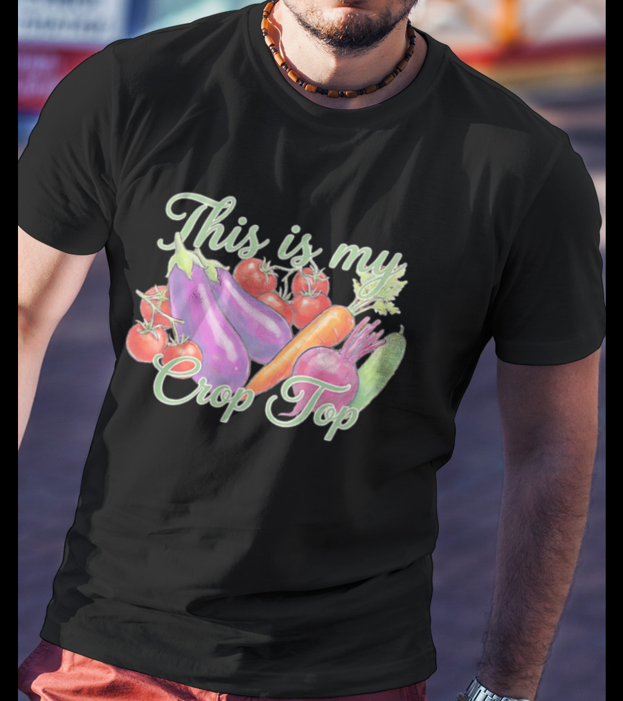 This Is My Crop Top Tomato Carrot Eggplant Cucumber Red Onion T-Shirt