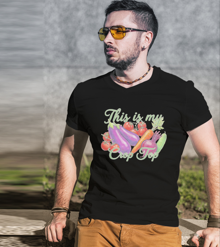 This Is My Crop Top Tomato Carrot Eggplant Cucumber Red Onion T-Shirt