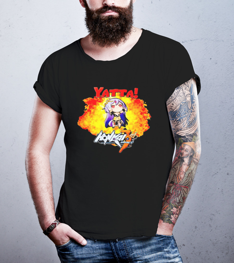 Yatta Honkai Impact 3rd Anime Character Celebration Explosion T-Shirt